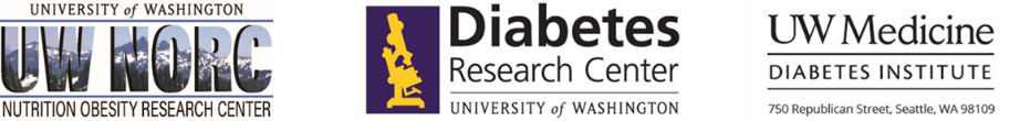 UW NORC, Diabetes Research Center, UW Medicine Diabetes Institute logos